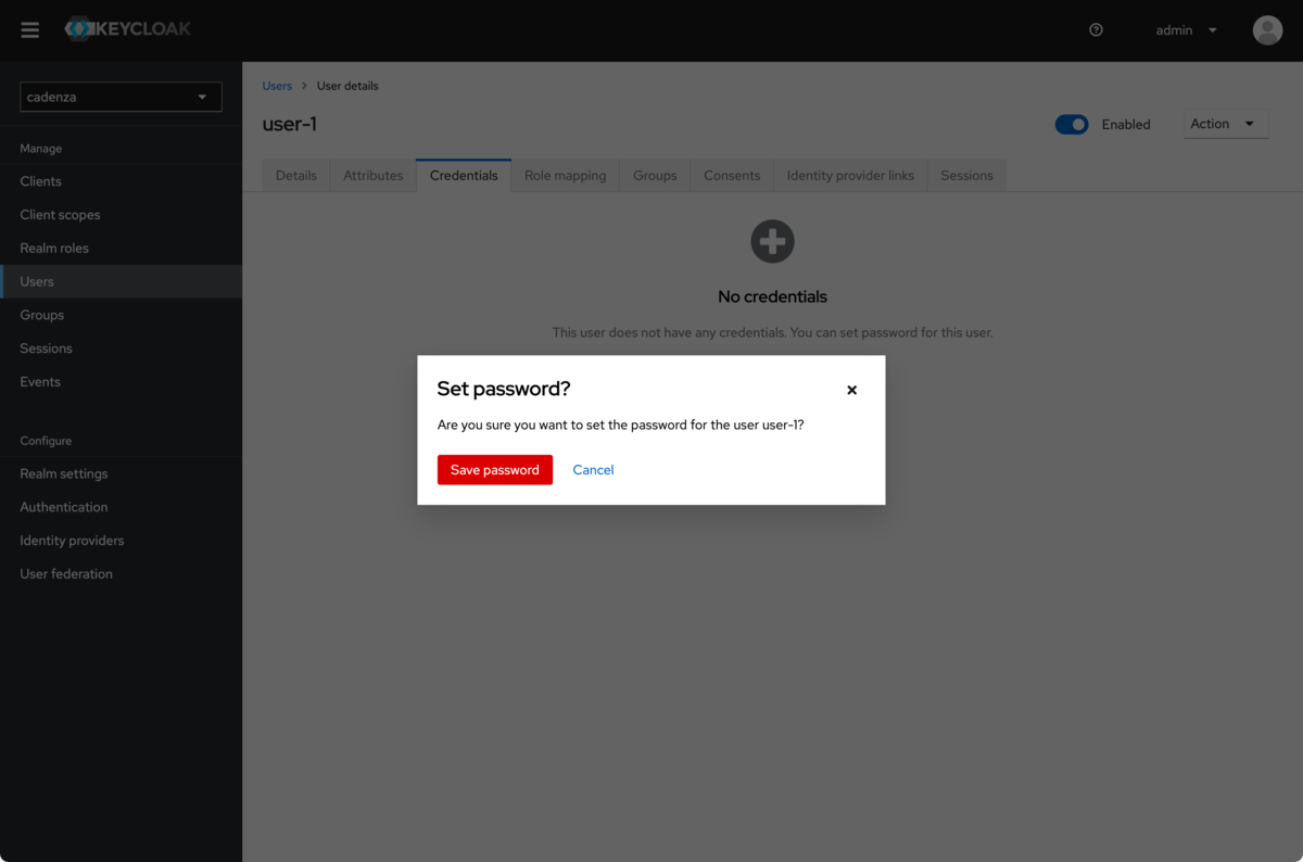 Keycloak create user