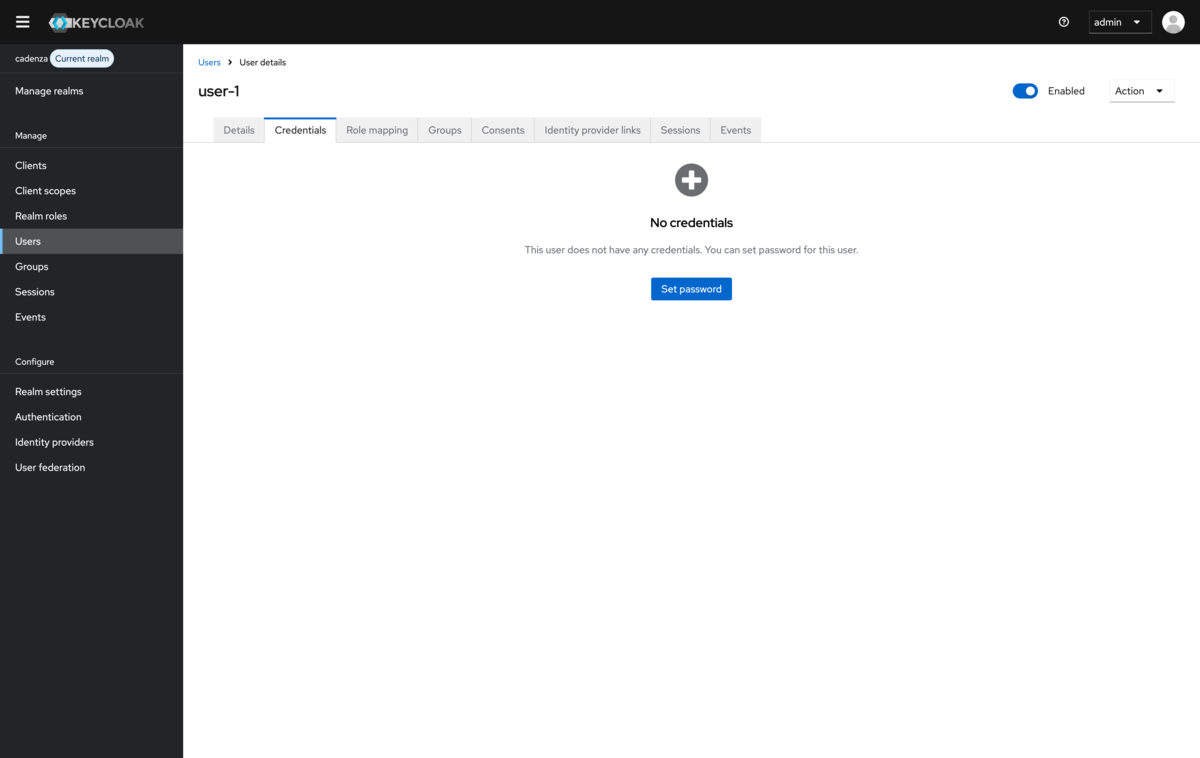Keycloak create user