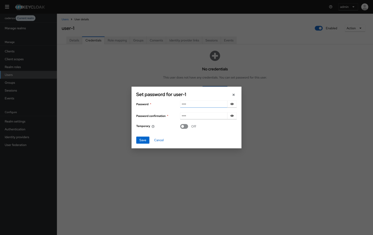 Keycloak create user