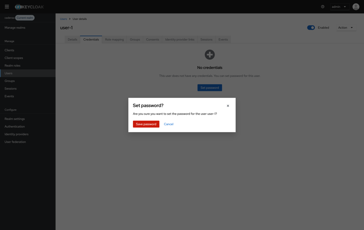 Keycloak create user