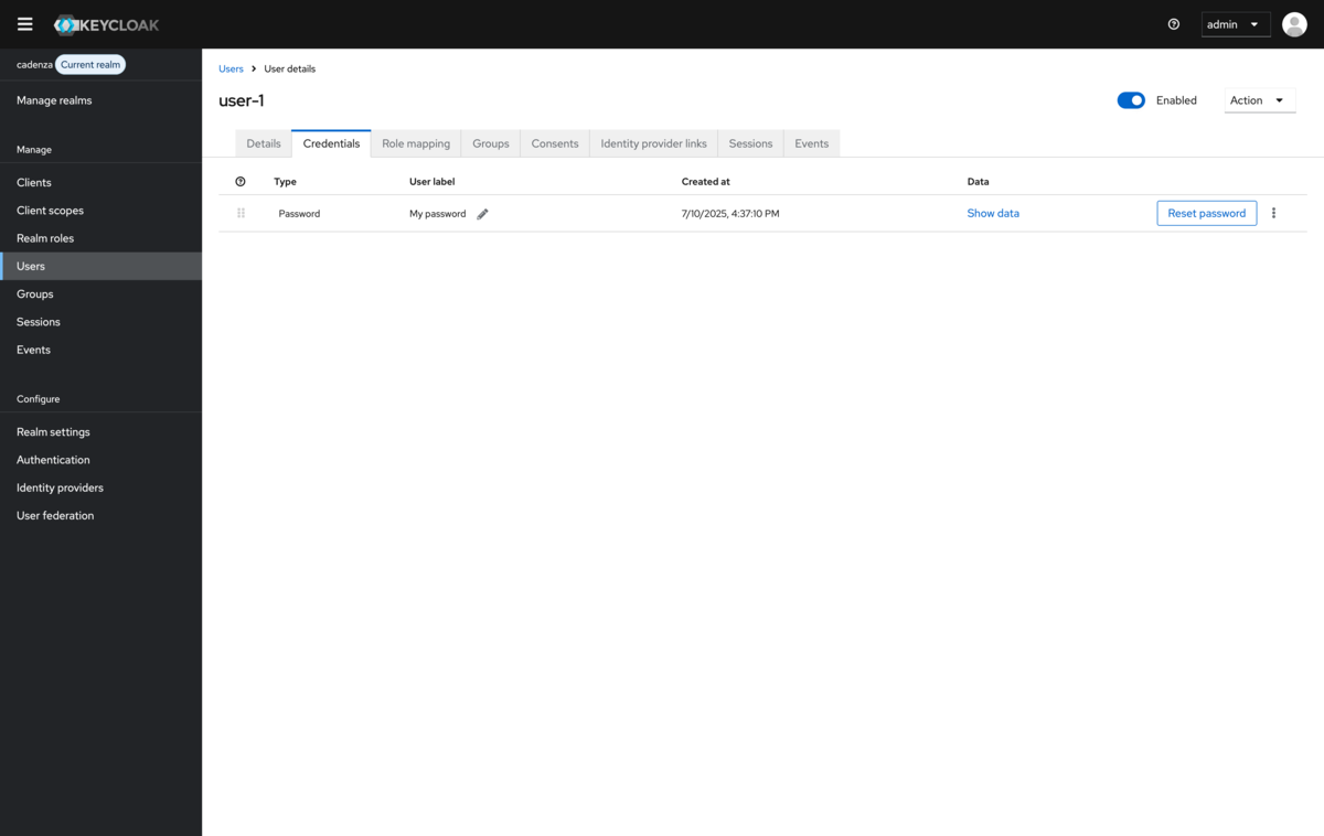Keycloak create user