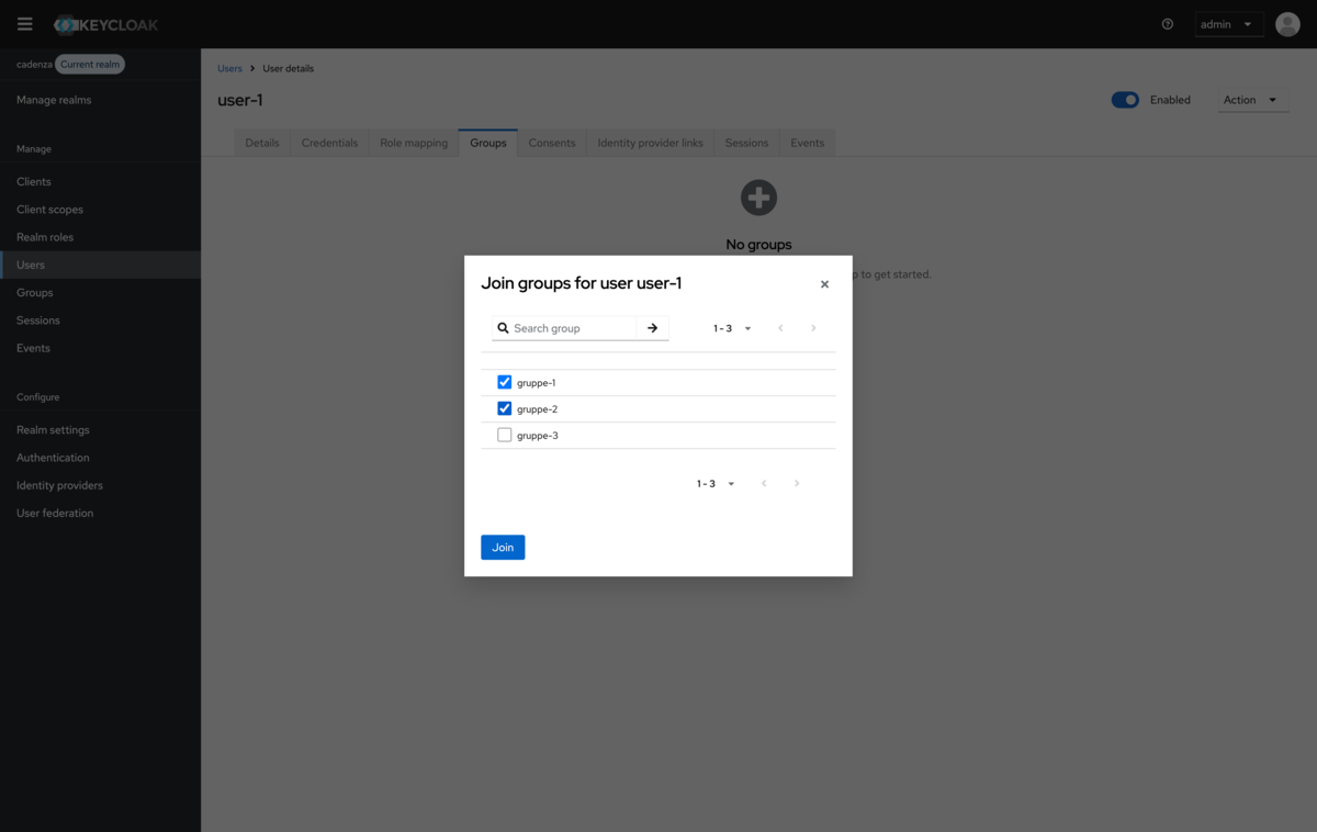 Keycloak create user