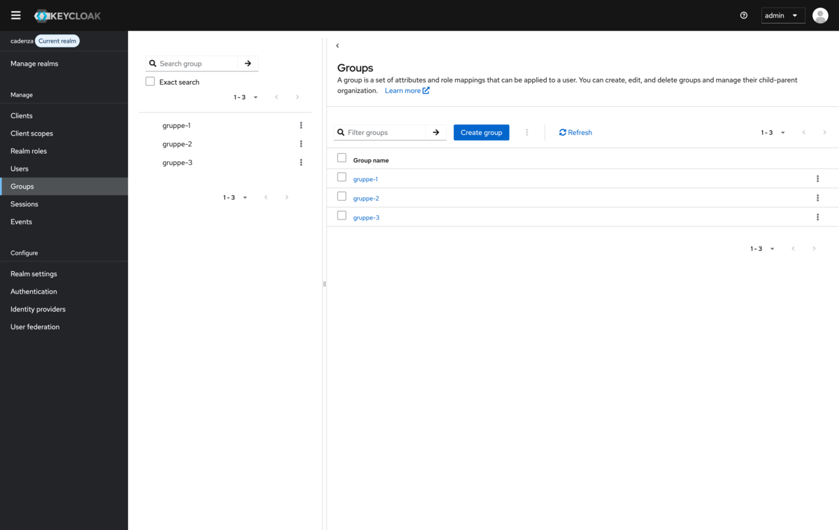 Keycloak add groups