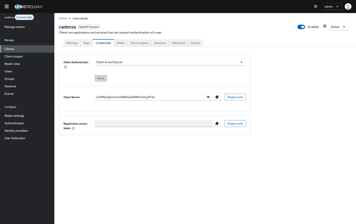 Keycloak add client