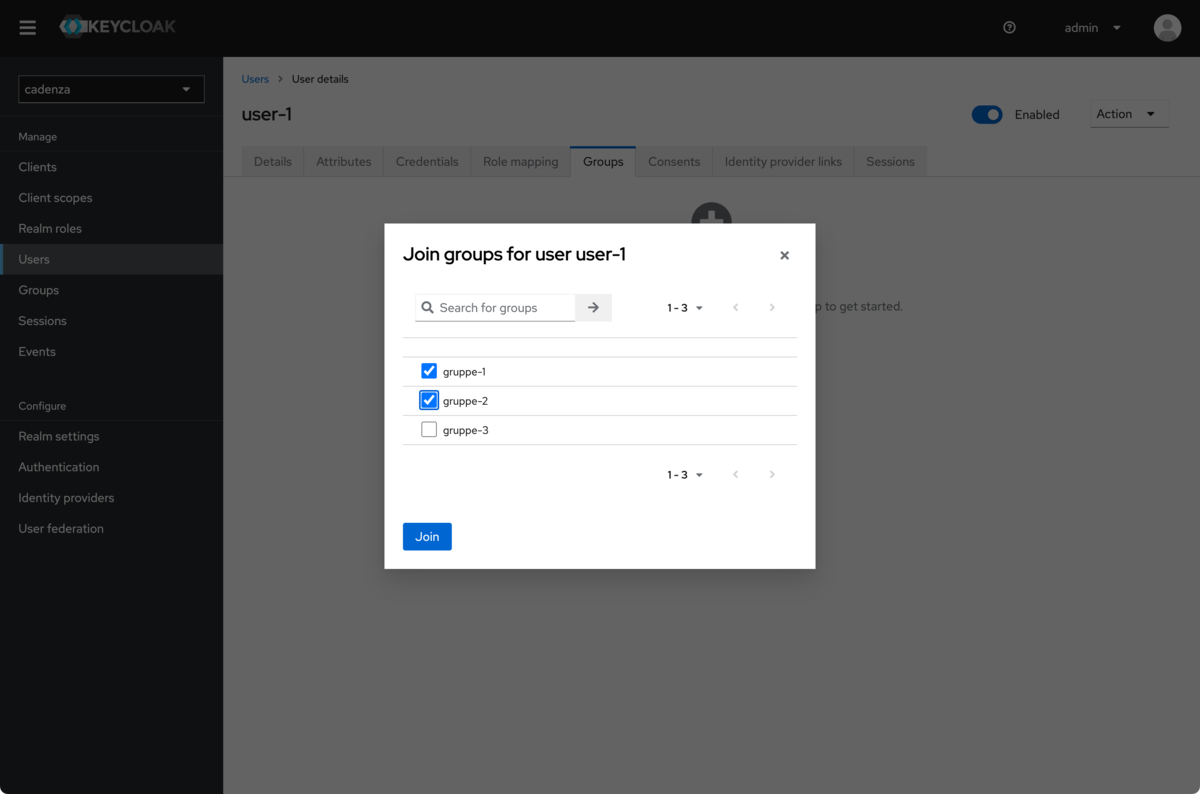 Keycloak create user